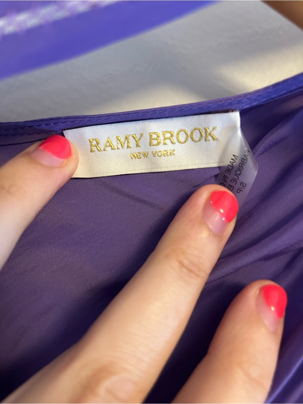 Ramy Brook Violet Pleated Dress - Picture 2 of 2